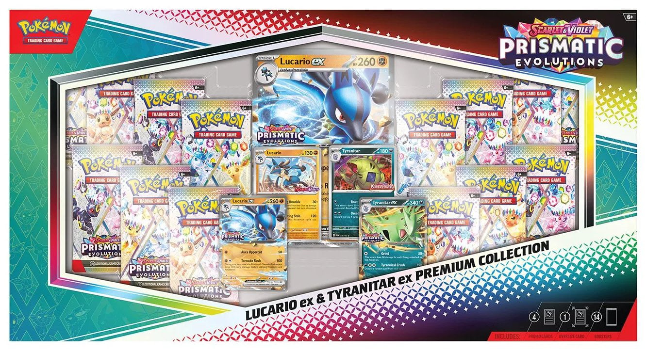 Prismatic Evolutions: Lucario ex & Tyranitar ex Premium Collection